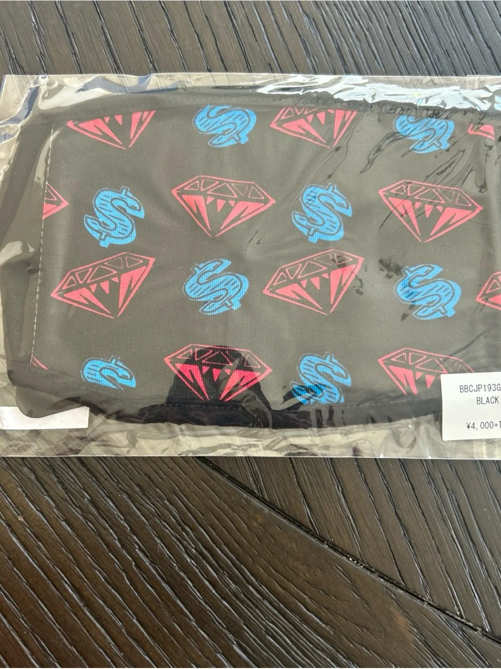 BBC Billionaire Boys Club Diamonds & Dollars $ Face Mask Covering NEW